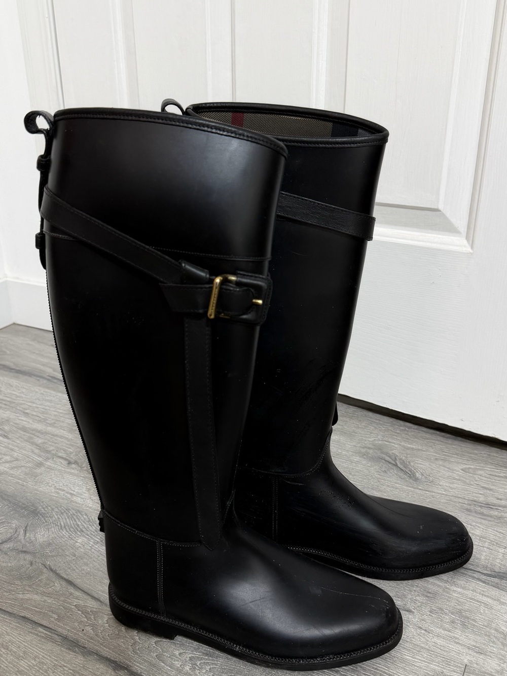 Burberry Classic Tall Black Rain Boots for Women